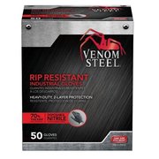 Venom Steel Nitrile Disposable Gloves, 6 mil Palm Thickness, Nitrile, Powder-Free, OneSize VEN6045RN
